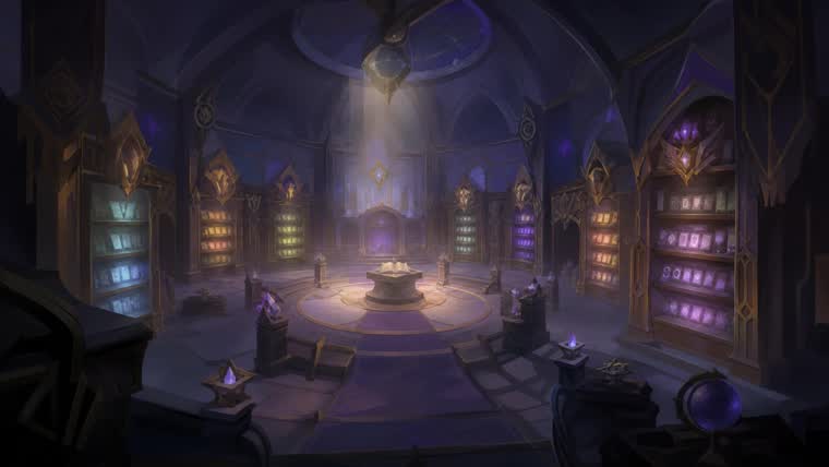 The collection vault of cards and potions
